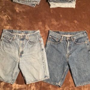 Vintage 505 Levi’s (2004, unknown year) red tag Jean Shorts (lot of 2) |waist 32